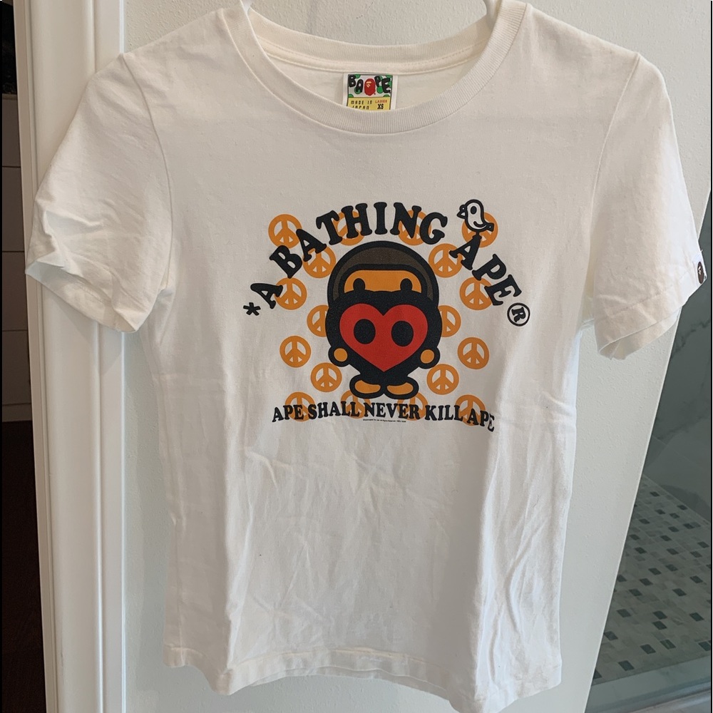 Bape A bathing Ape Baby Milo White Tee XS